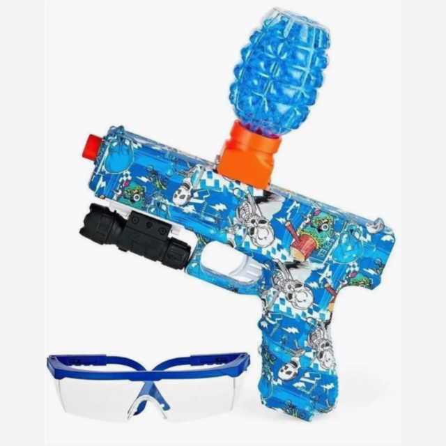Pistol Automat de Jucărie cu Bile Gel Orbeez și Laser – Distracție cu Precizie și Siguranță