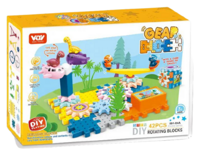 Set Blocuri Rotative Dinozauri Interactiv | image