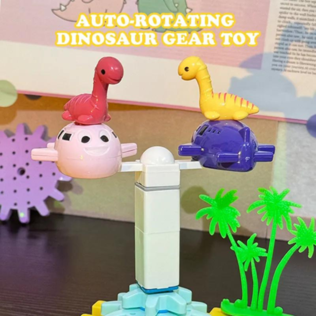 Set Blocuri Rotative Dinozauri Interactiv