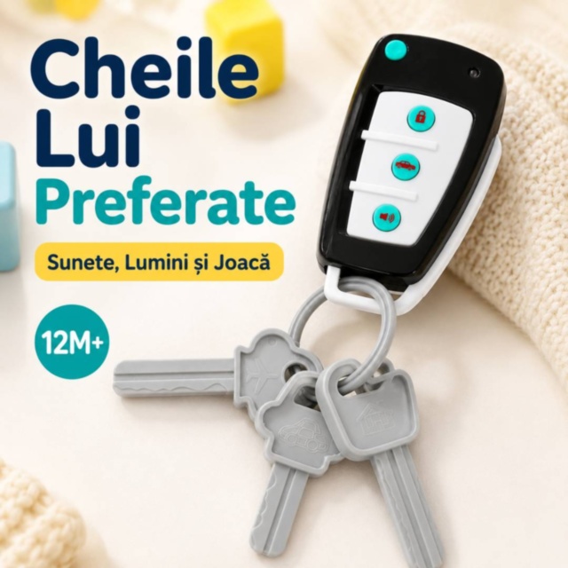 Chei auto interactive cu sunete și lumini pentru bebeluși
