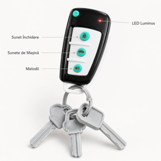 Chei auto interactive cu sunete și lumini pentru bebeluși