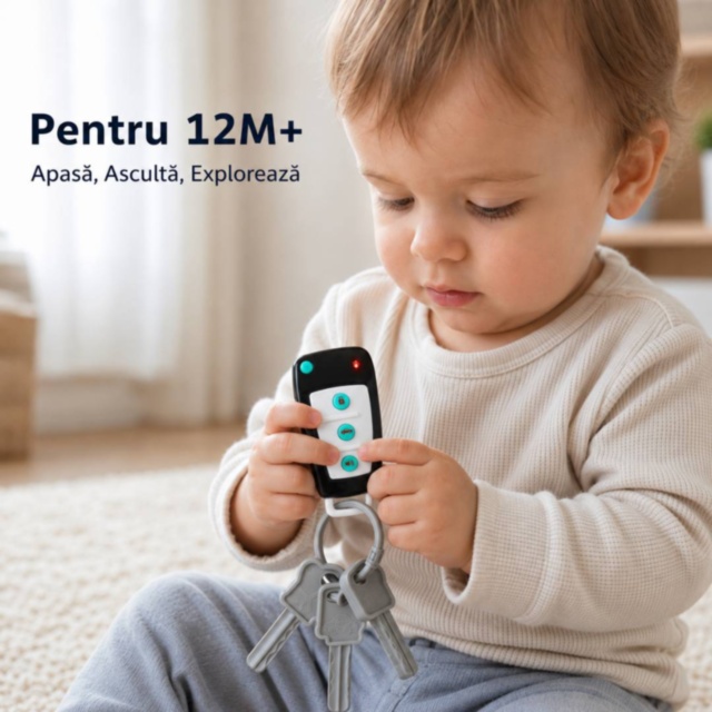 Chei auto interactive cu sunete și lumini pentru bebeluși