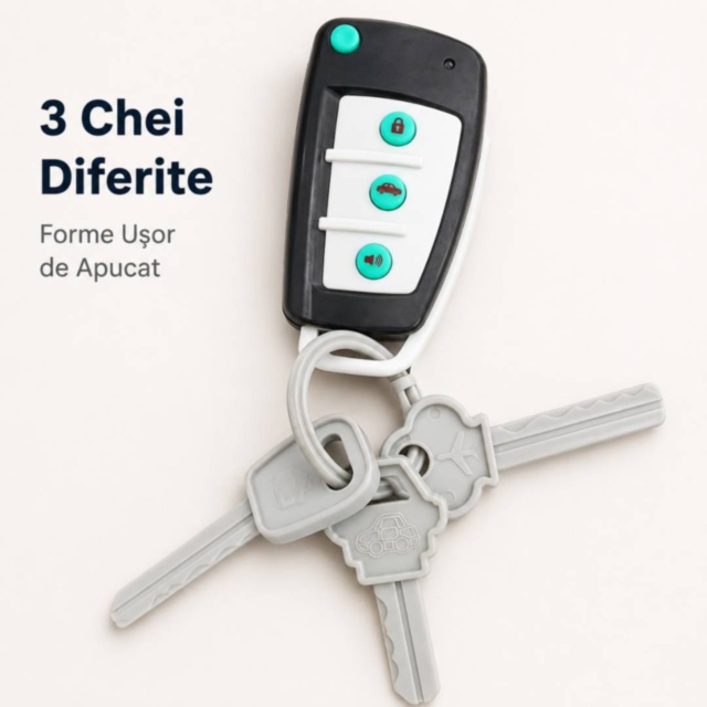 Chei auto interactive cu sunete și lumini pentru bebeluși