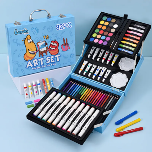 Set de Artă Creativă cu 82 de Piese în Valiză Elegantă