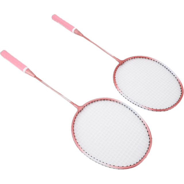 Set 2 Rachete Badminton Roz cu Geantă 