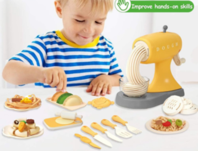 Mașină Jucărie Noodle Maker cu Pastă Colorată | image