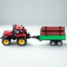 Tractor jucărie pentru copii cu remorcă pentru bușteni (culoare aleatorie)