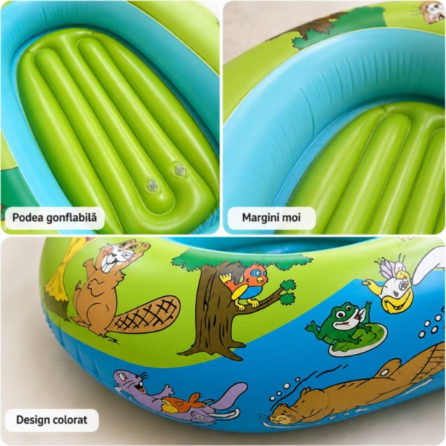 Bărcuță Gonflabilă Copii pentru Piscină și Mare