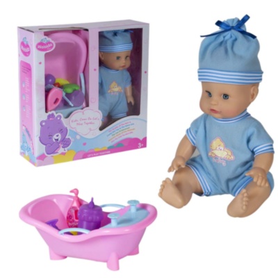 Bebelușul  la Oliță  Interactiv, cu 12 Sunete Realiste, Cădiță, Biberon și Accesorii de Baie | image