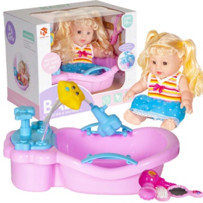 Păpușa cu 4 Sunete Realiste, Cădiță Funcțională și Accesorii de Coafură | image