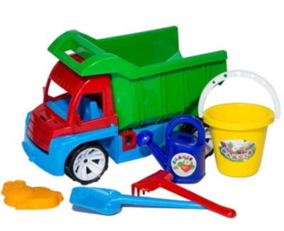 Set Camion și Galetușă cu 4 Accesorii de Nisip, 36cm | image