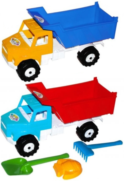 Camion cu Lopățica, Greblă și Formă de Nisip, 43cm  | image