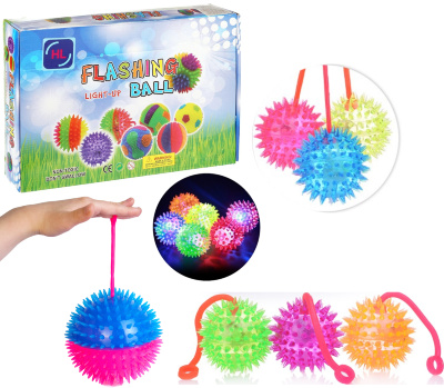 Mega Mingea YoYo 10cm, cu Țepi, Sunete și Lumini, 6buc./set, preț pentru 1 buc | image