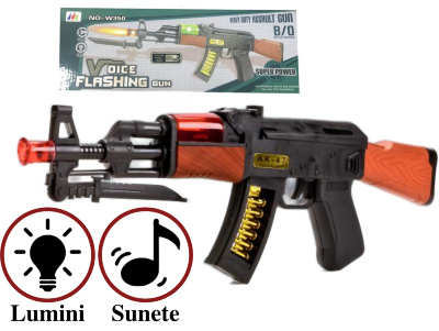 Mitraliera AK-47 cu Sunete și Lumini, 42cm | image