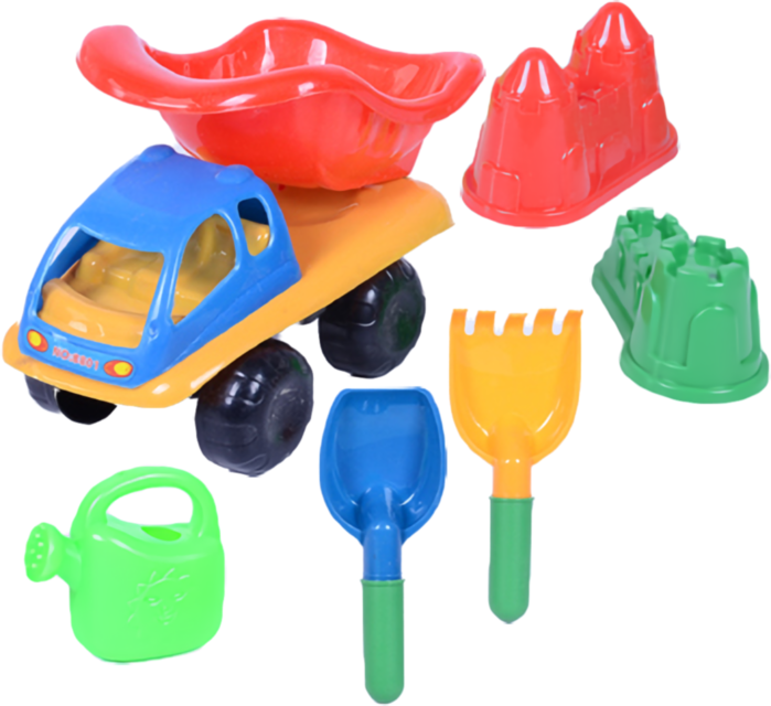 Camion cu 5 Accesorii de Nisip, 21cm 