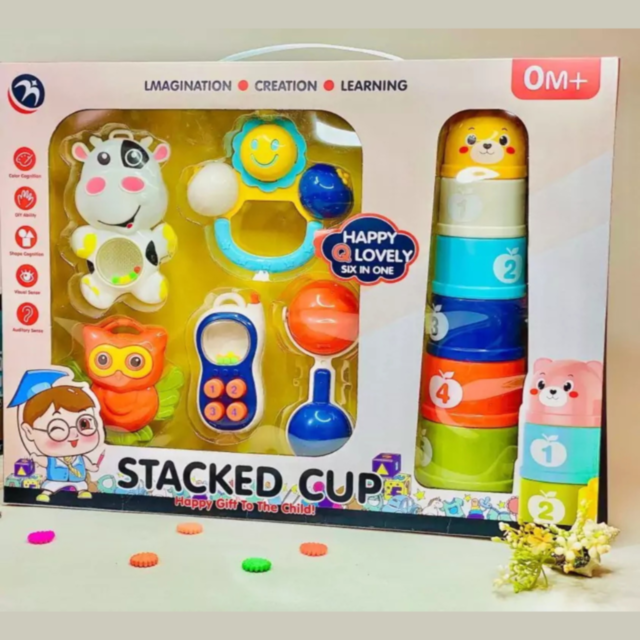Set Interactiv pentru Bebeluși „Stacked Cup”