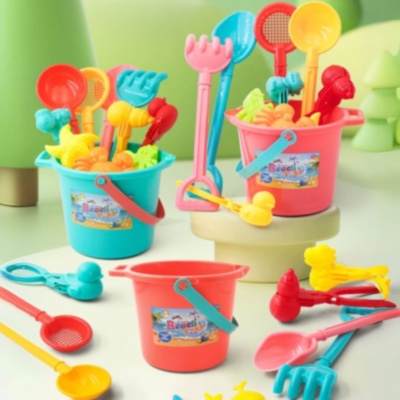 Set de Jucării pentru Plajă cu Găletușă și Forme – 23x30 cm (culoare aleatorie) | image