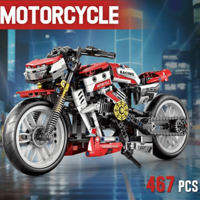 Set de construcție Motocicletă Racing cu 467 piese 