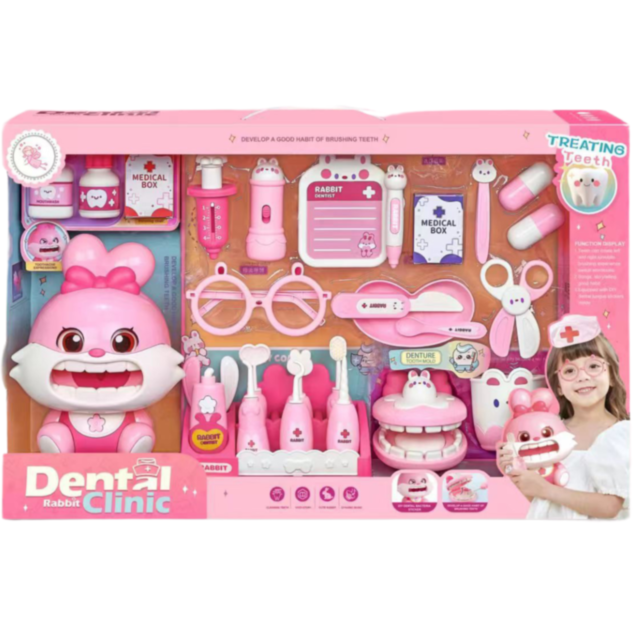Set Clinică Dentară cu Iepuraș – Joc Educativ cu Sunete și Lumină 