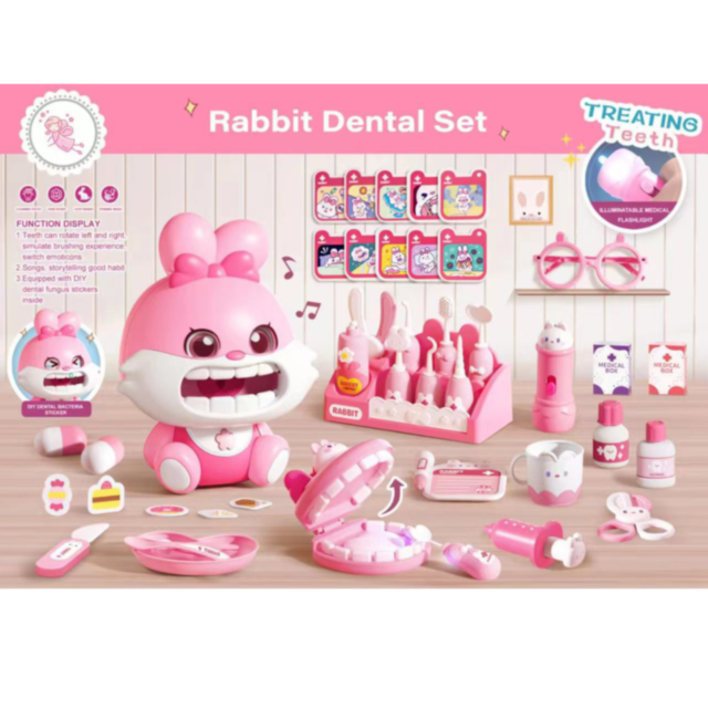 Set Clinică Dentară cu Iepuraș – Joc Educativ cu Sunete și Lumină 