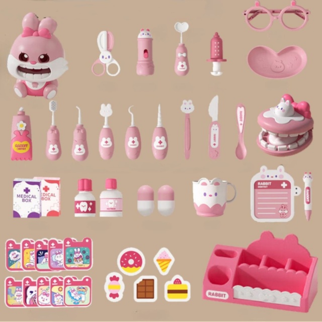 Set Clinică Dentară cu Iepuraș – Joc Educativ cu Sunete și Lumină 