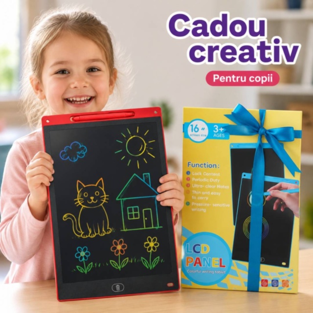 Tabletă LCD mare pentru desen și scris copii