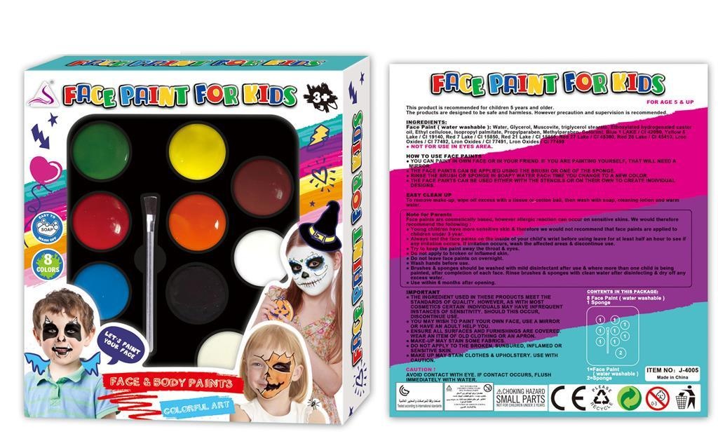 Set Pictură pe Față și Corp, 9 culori