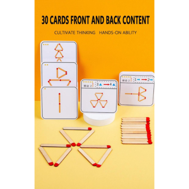 Puzzle Educațional Matchstick - Joc de Construcție și Logică