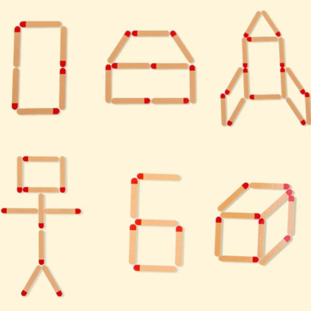 Puzzle Educațional Matchstick - Joc de Construcție și Logică