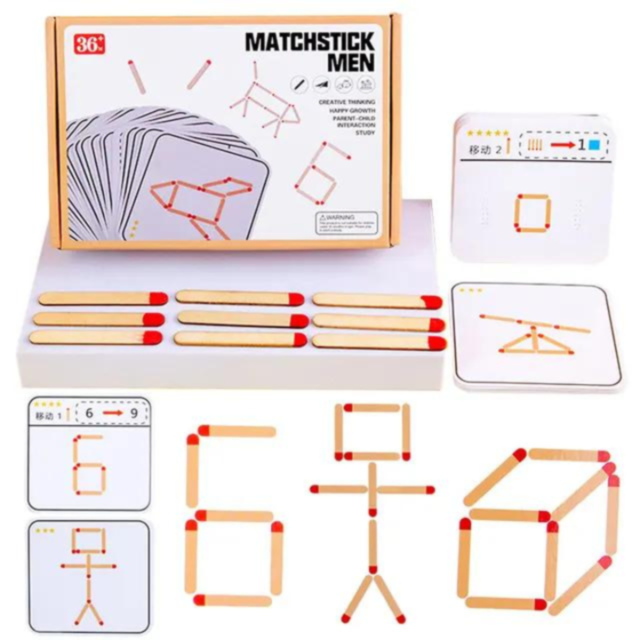 Puzzle Educațional Matchstick - Joc de Construcție și Logică