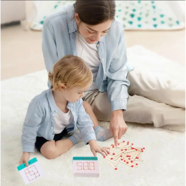 Puzzle Educațional Matchstick - Joc de Construcție și Logică