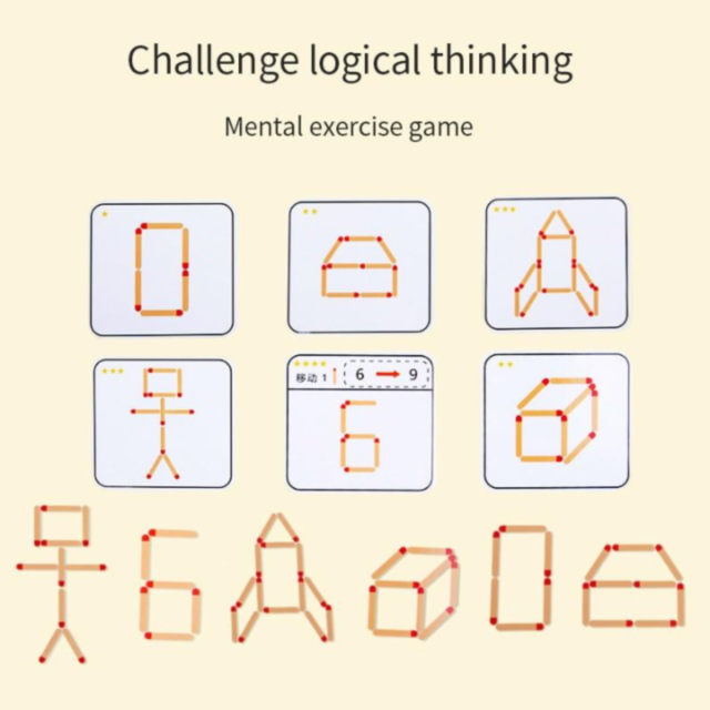 Puzzle Educațional Matchstick - Joc de Construcție și Logică