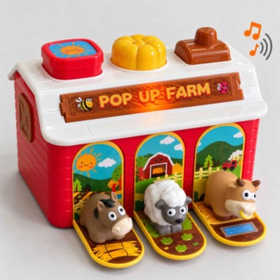 Fermă interactivă Pop Up cu animale, lumini și pian | image