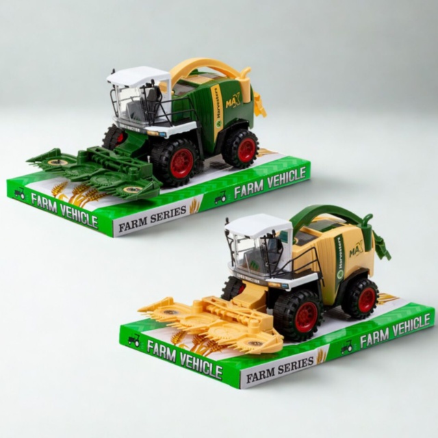 Combină agricolă jucărie pentru copii cu cap de tăiere (culoare aleatorie)