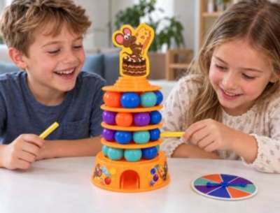 Joc de îndemânare Tumbling Cake cu bile colorate | image