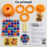 Joc de îndemânare Tumbling Cake cu bile colorate