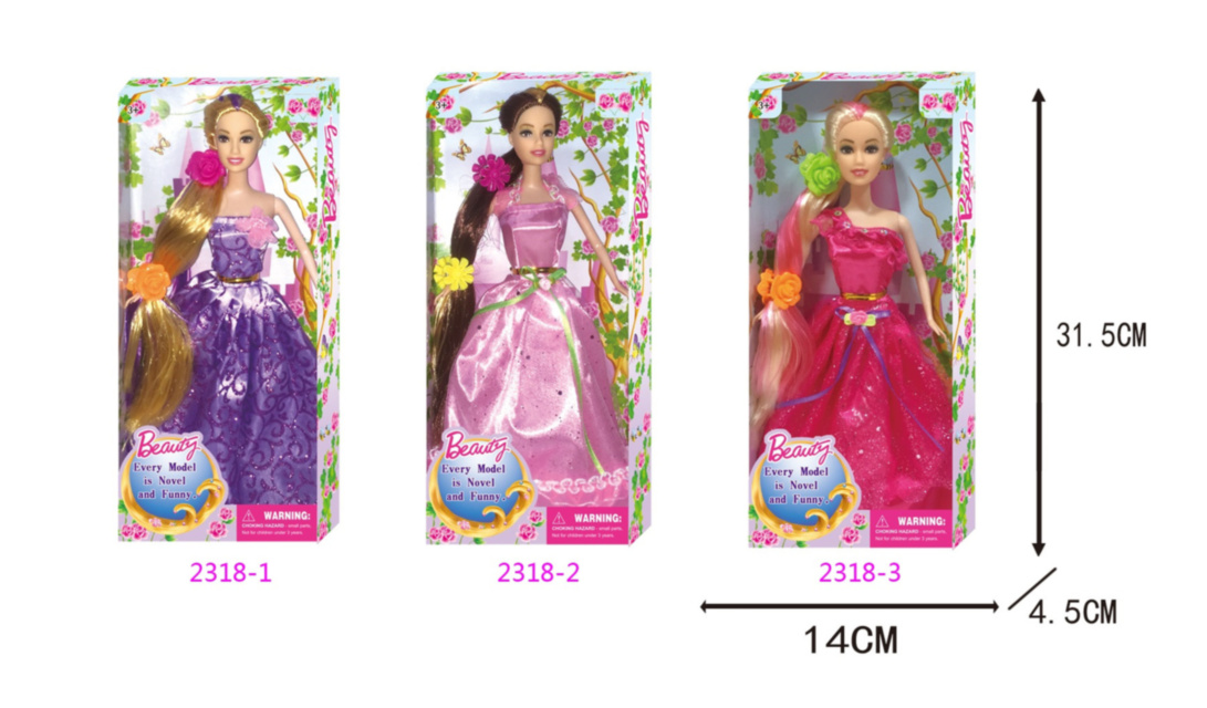 Barbie în Rochie Lungă Elegantă, 32cm 