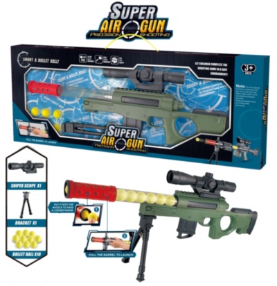 Pușca Sniper cu Aer Comprimat, 10 Bile din Burete  | image