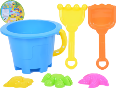 Găletușă cu 5 Accesorii de Nisip, 17cm | image