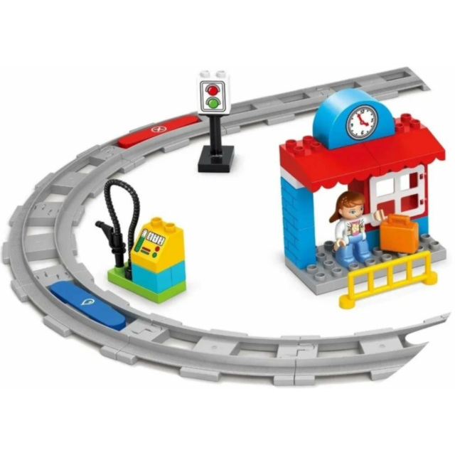 Tren Interactiv cu Blocuri Inteligente și Lumină pentru Copii