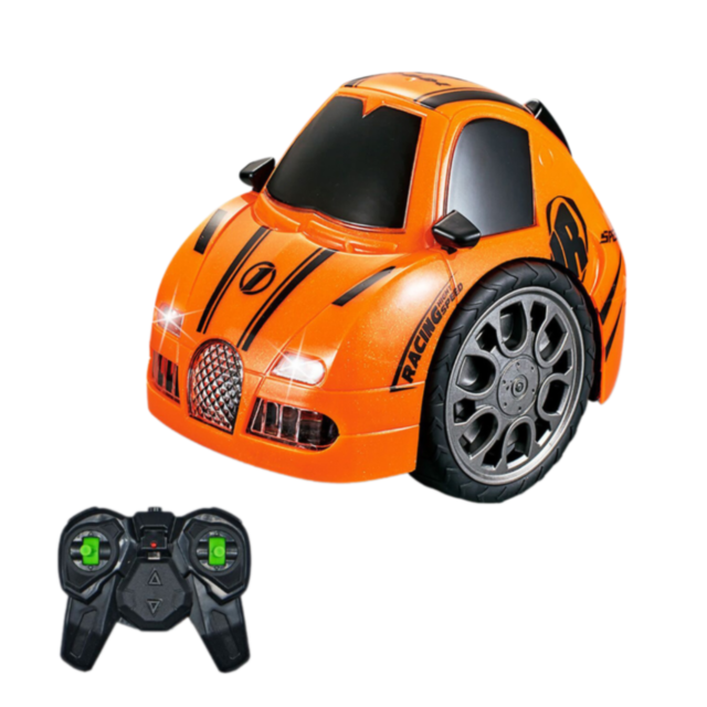 Mașinuță de Cascadorii cu Telecomandă, 360° Rotire, Lumini și Sunete – Distracție și Acțiune pentru Copii