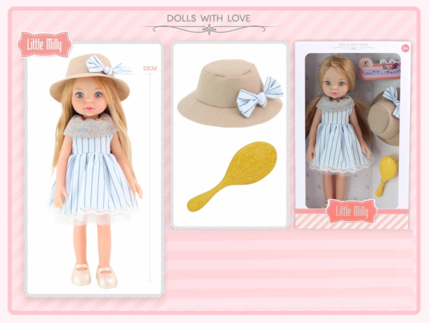 Păpușa Milly: Prietena Ta Cu Rochiță și Pălărie