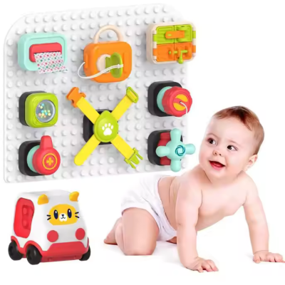 Panou senzorial multifuncțional cu mașinuță - Activități educative | image