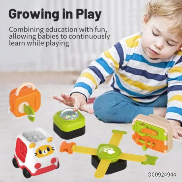 Panou senzorial multifuncțional cu mașinuță - Activități educative