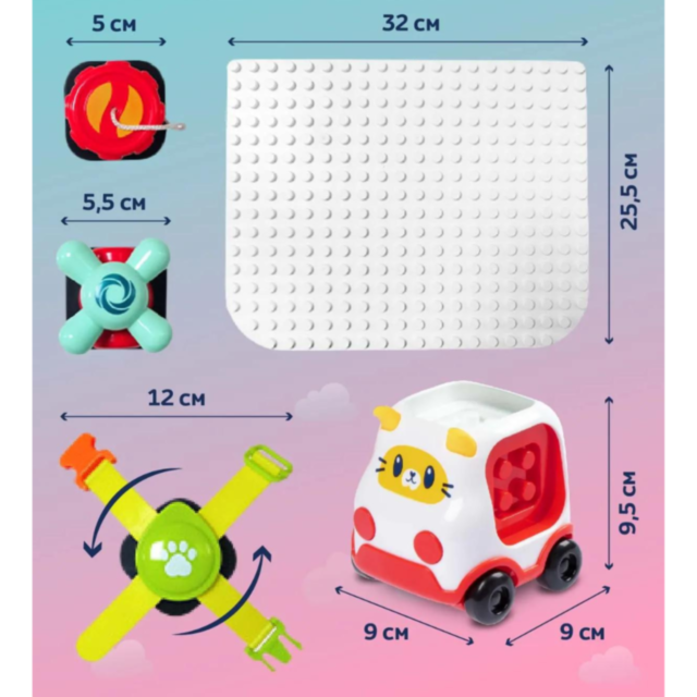 Panou senzorial multifuncțional cu mașinuță - Activități educative