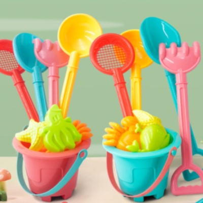 Set Jucării de Plajă cu Găletușă și Unelte Colorate (culoare aleatorie) | image