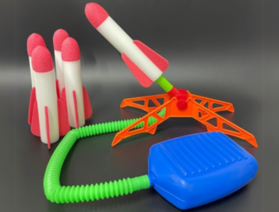 Lansator de Rachete din Spumă cu Pedală – Distracție în Aer Liber pentru Copii | image