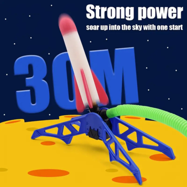 Lansator de Rachete din Spumă cu Pedală – Distracție în Aer Liber pentru Copii