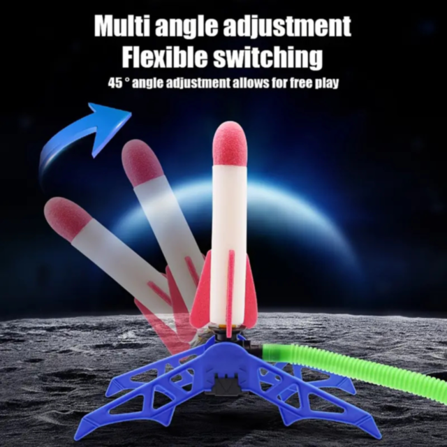 Lansator de Rachete din Spumă cu Pedală – Distracție în Aer Liber pentru Copii