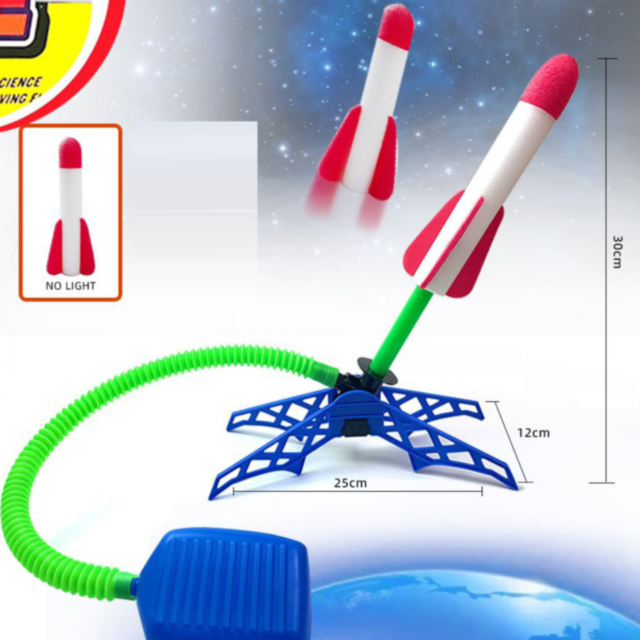 Lansator de Rachete din Spumă cu Pedală – Distracție în Aer Liber pentru Copii